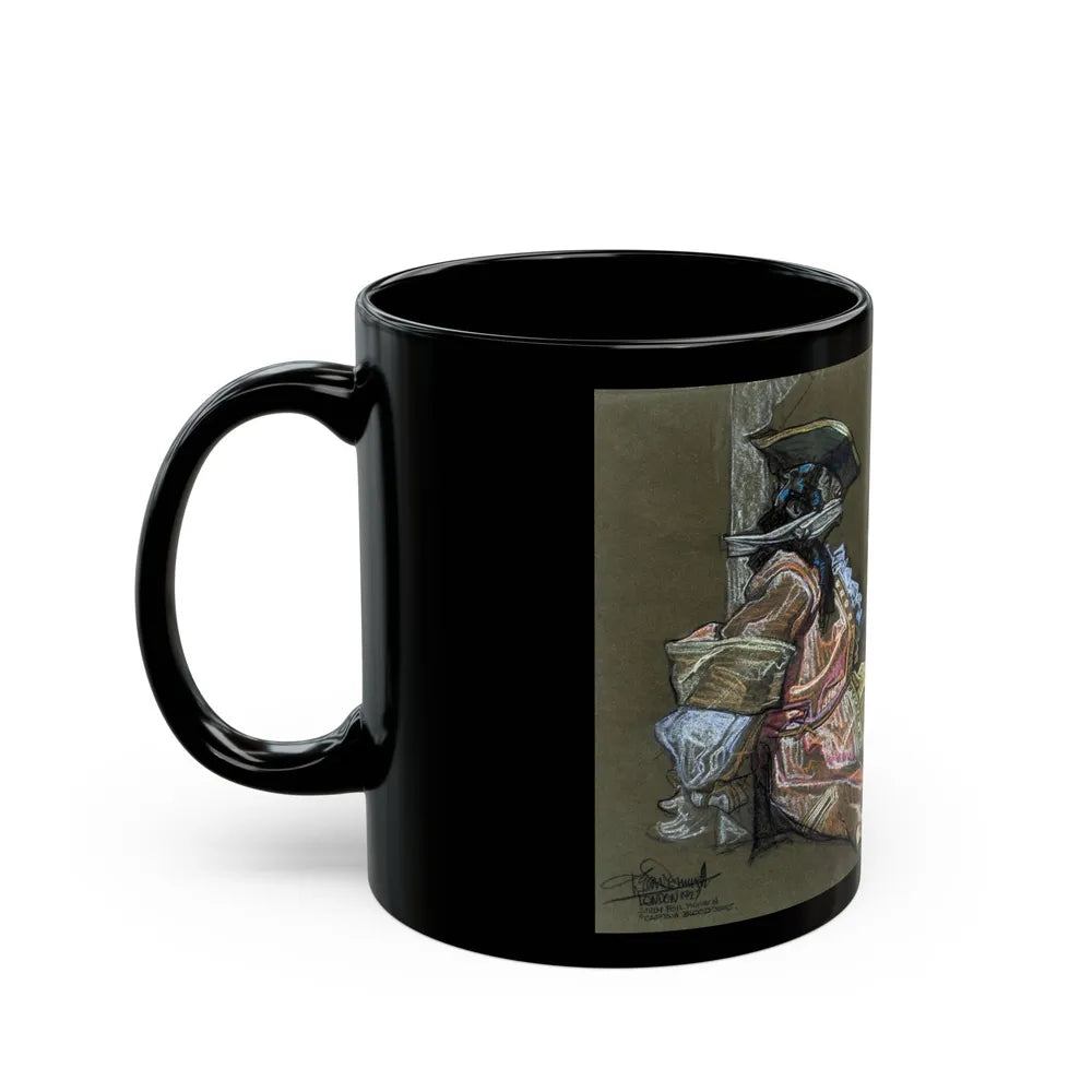 Captain Blood figure study, 1927 - Black Coffee Mug-Go Mug Yourself