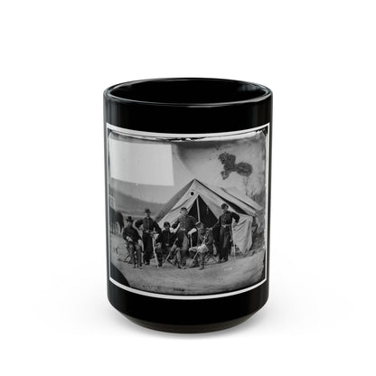 Six Officers Of The 17th New York Battery, Probably At Camp Barry, Near Washington, D.C. (U.S. Civil War) Black Coffee Mug