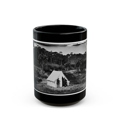 Morris Island, South Carolina. Two Men In Front Of Tent (U.S. Civil War) Black Coffee Mug