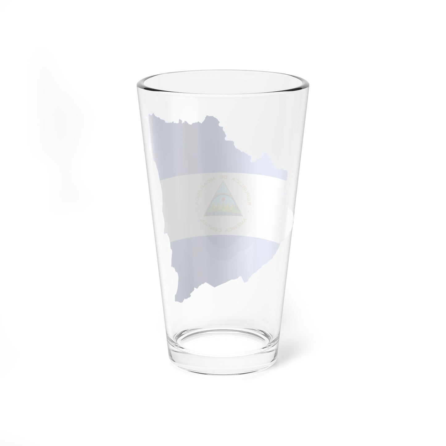 Flag map of Nicaragua (Nicaragua) Pint Glass 16oz