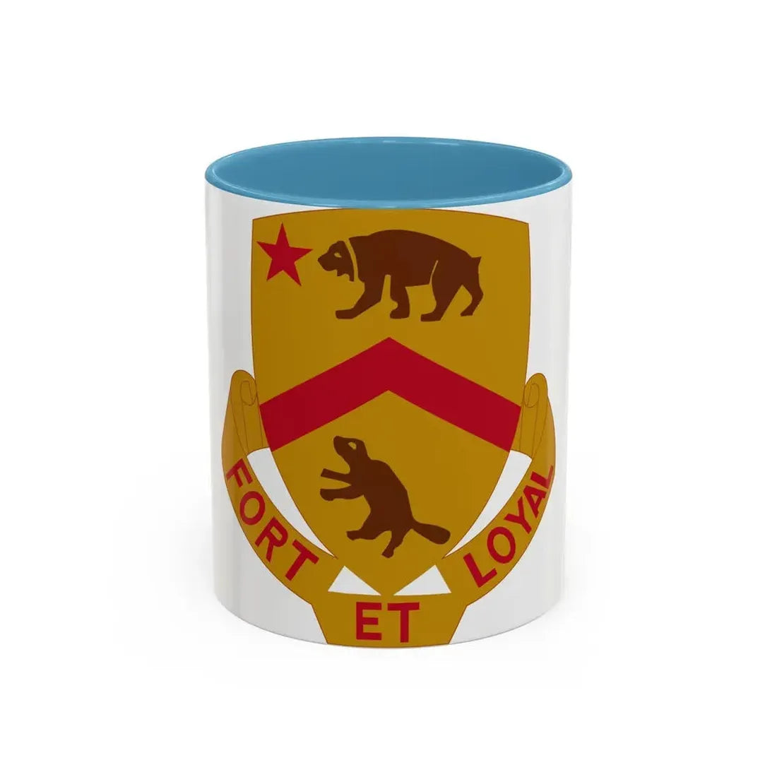 301 Cavalry Regiment (U.S. Army) Accent Coffee Mug 11oz Light Blue - Go Mug Yourself