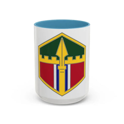 301 Maneuver Enhancement Brigade (U.S. Army) Accent Coffee Mug 15oz Light Blue - Go Mug Yourself