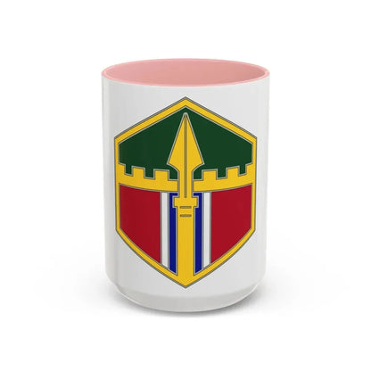 301 Maneuver Enhancement Brigade (U.S. Army) Accent Coffee Mug 15oz Pink - Go Mug Yourself