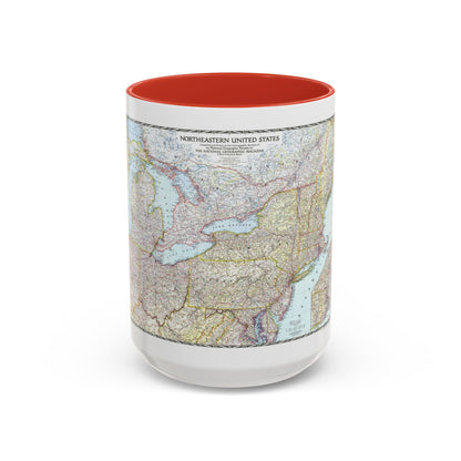 USA - Northeastern (1945) (Map) Accent Coffee Mug