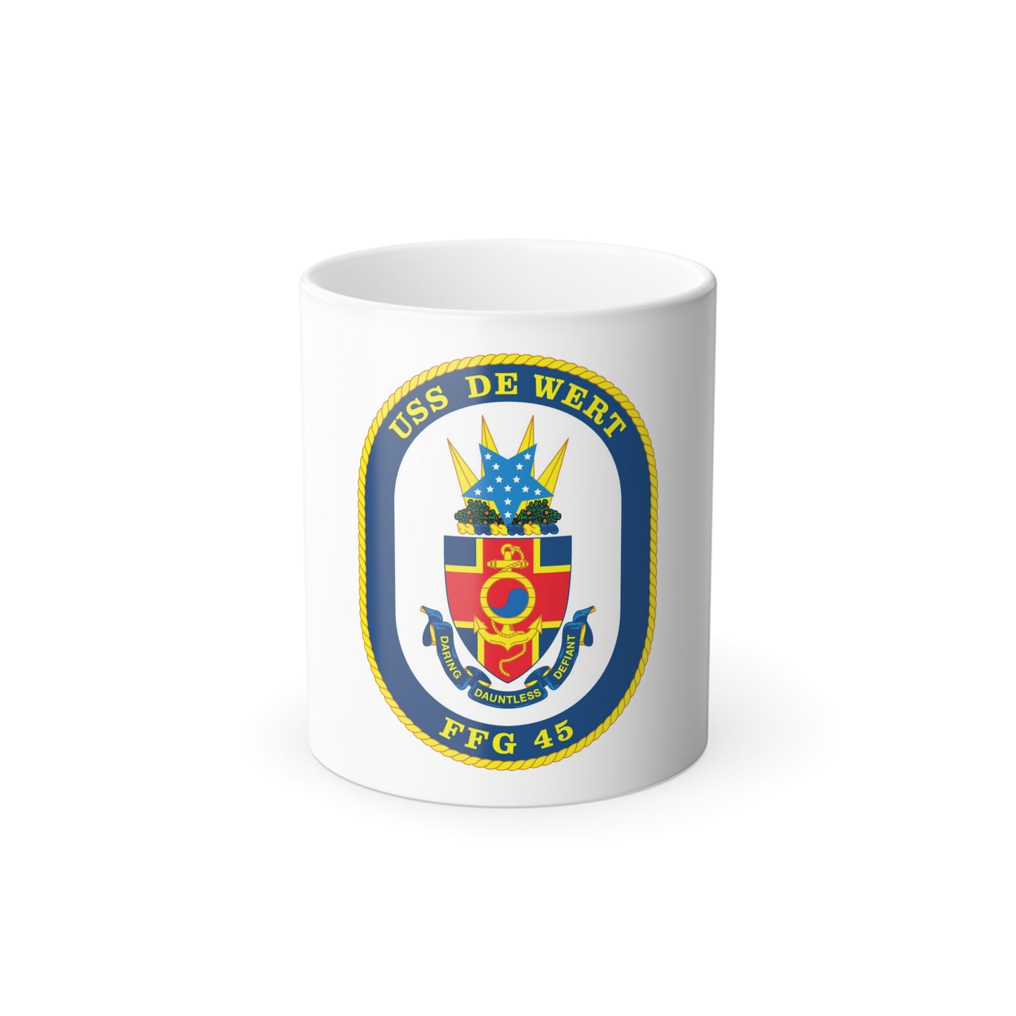 USS De Wert FFG 45 (U.S. Navy) Color Changing Mug 11oz