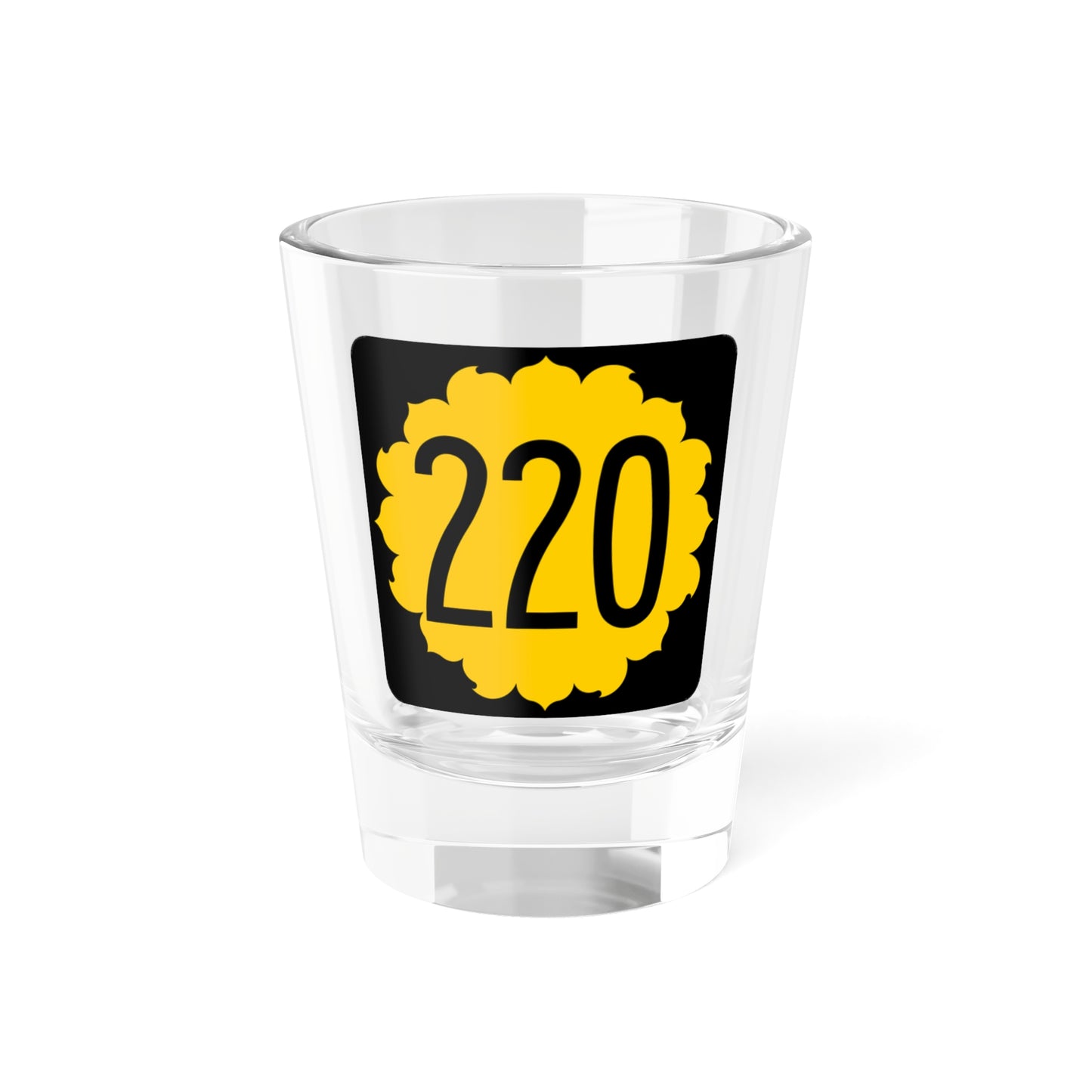 K-220 1968 (Kansas) (Road Sign) Shot Glass 1.5oz
