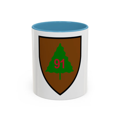 US 91st Infantry Division (U.S. Army) Accent Coffee Mug