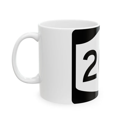 NY-20N (New York) (Road Sign) White Coffee Mug