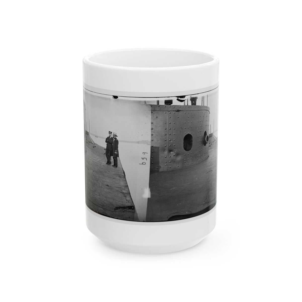 James River, Va. Deck And Turret Of U.S.S. Monitor(2) (U.S. Civil War) White Coffee Mug