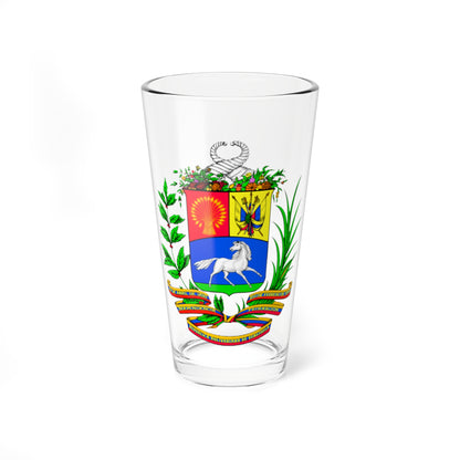 Coat of arms of Venezuela before 2006 (Venezuela) (Coat of Arms) Pint Glass 16oz