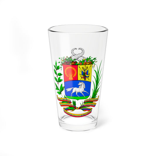 Coat of arms of Venezuela before 2006 (Venezuela) (Coat of Arms) Pint Glass 16oz