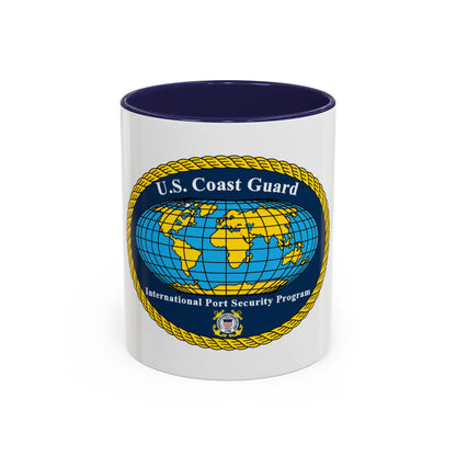 USCG International Port Security Program (U.S. Coast Guard) Accent Coffee Mug