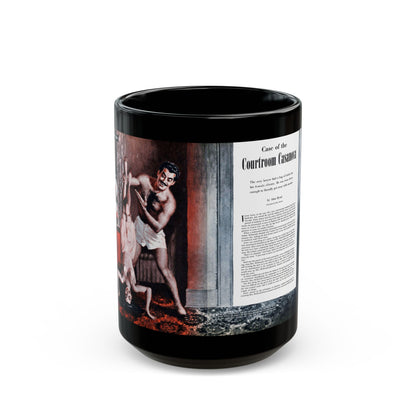 Case of the Courtroom Casanova, Cavalier magazine, June 1954 - Black Coffee Mug-15oz-Go Mug Yourself