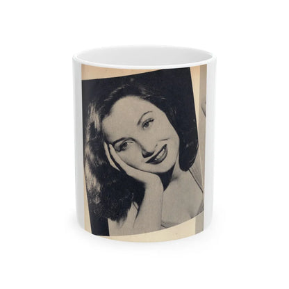 Carol Ohmart #79 - Pages 2 of 2 Photo 1 cropped from Famous MODELS Mag. March-April '51 (Vintage Female Icon) White Coffee Mug-11oz-Go Mug Yourself