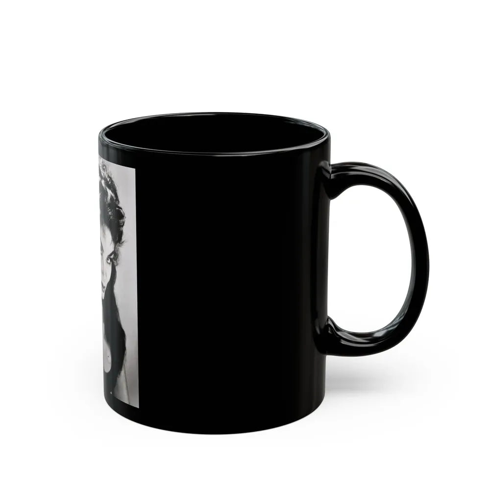 Julie Newmar #39 (Vintage Female Icon) Black Coffee Mug-Go Mug Yourself