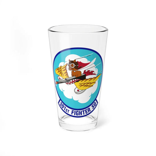 301st Fighter Squadron AETC Emblem (U.S. Air Force) Pint Glass 16oz-16oz-Go Mug Yourself