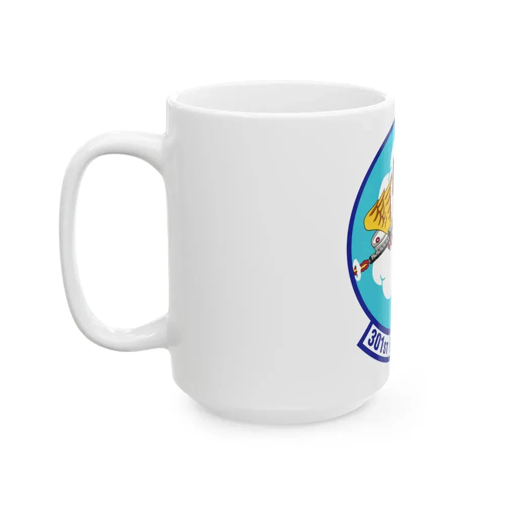 301st Fighter Squadron AETC Emblem (U.S. Air Force) White Coffee Mug - Go Mug Yourself