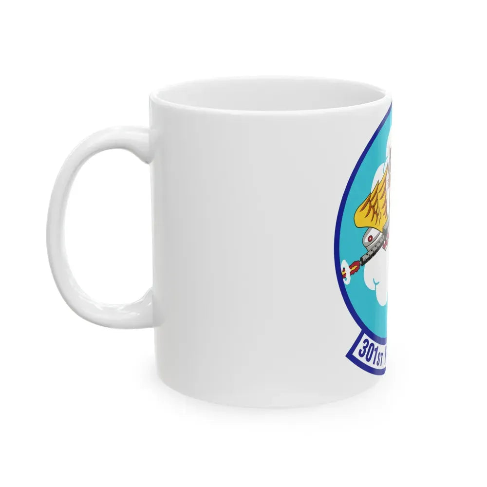 301st Fighter Squadron AETC Emblem (U.S. Air Force) White Coffee Mug - Go Mug Yourself