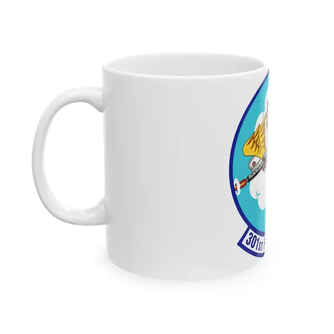 301st Fighter Squadron AETC Emblem (U.S. Air Force) White Coffee Mug - Go Mug Yourself