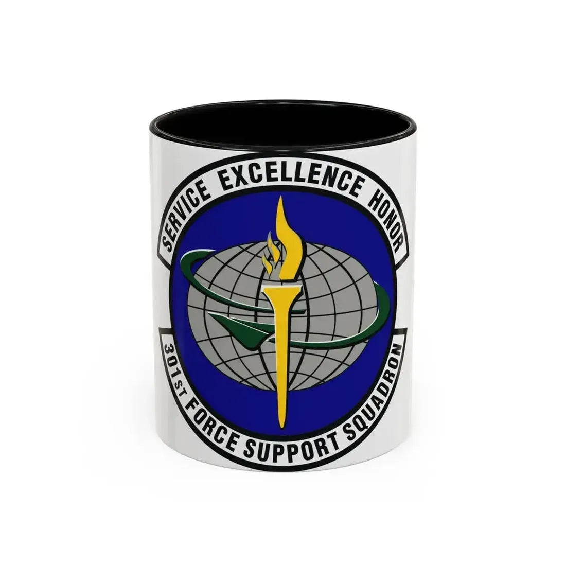 301st Force Support Squadron (U.S. Air Force) Accent Coffee Mug 11oz Black - Go Mug Yourself