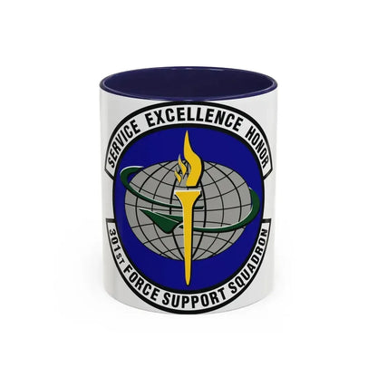 301st Force Support Squadron (U.S. Air Force) Accent Coffee Mug 11oz Navy - Go Mug Yourself