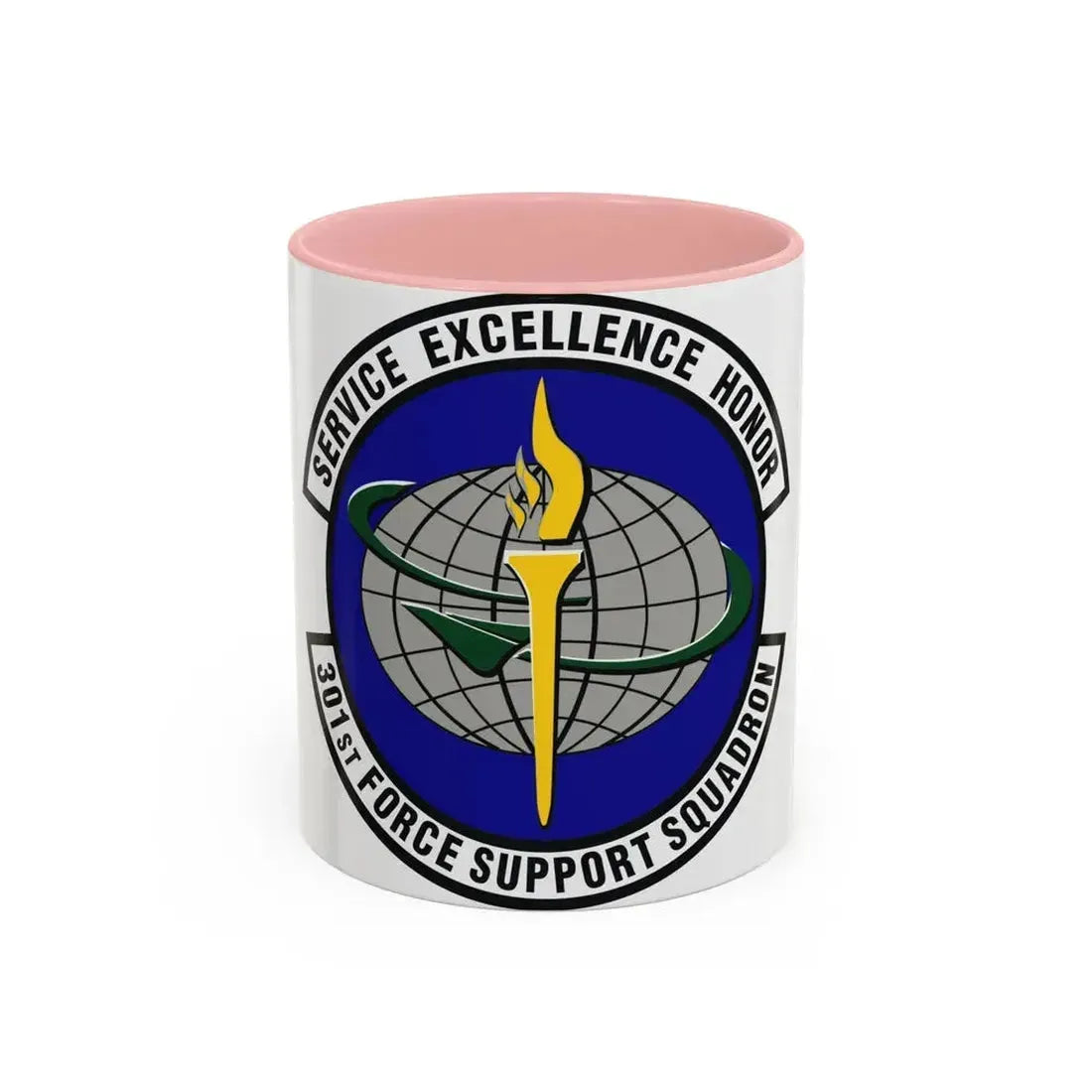 301st Force Support Squadron (U.S. Air Force) Accent Coffee Mug 11oz Pink - Go Mug Yourself