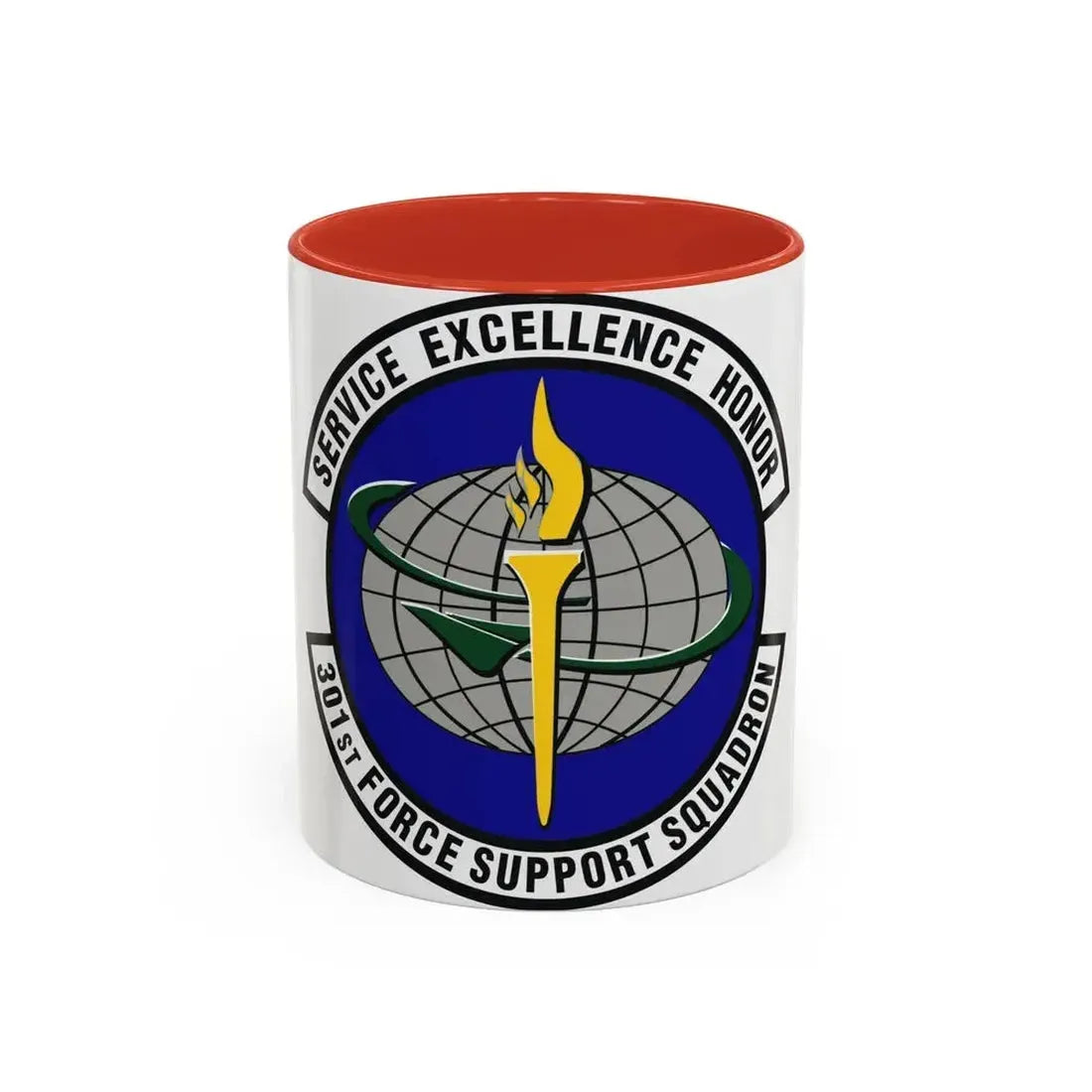 301st Force Support Squadron (U.S. Air Force) Accent Coffee Mug 11oz Red - Go Mug Yourself