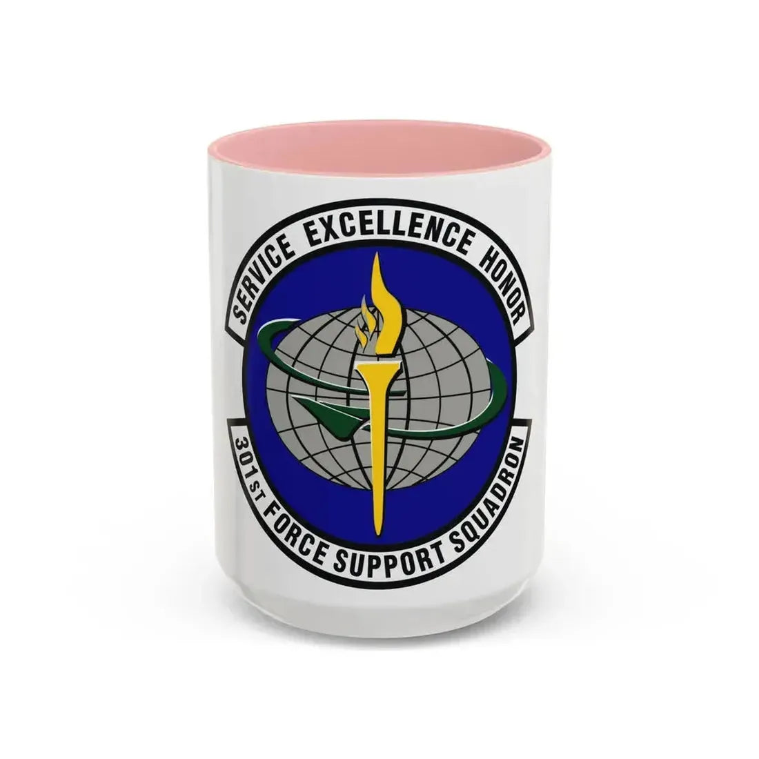 301st Force Support Squadron (U.S. Air Force) Accent Coffee Mug 15oz Pink - Go Mug Yourself