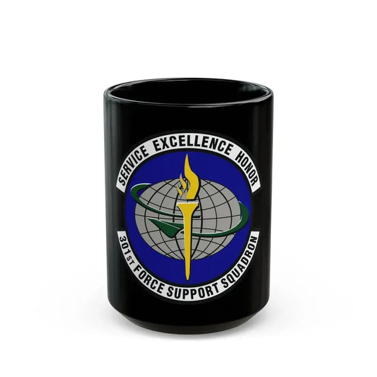 301st Force Support Squadron (U.S. Air Force) Black Coffee Mug 15oz - Go Mug Yourself