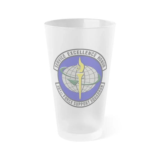 301st Force Support Squadron (U.S. Air Force) Frosted Pint Glass 16oz Default Title - Go Mug Yourself