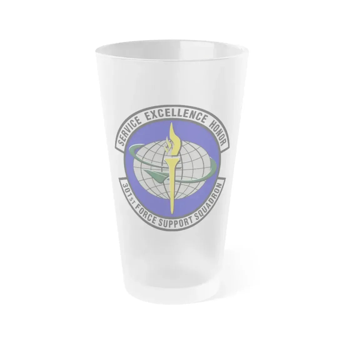 301st Force Support Squadron (U.S. Air Force) Frosted Pint Glass 16oz Default Title - Go Mug Yourself