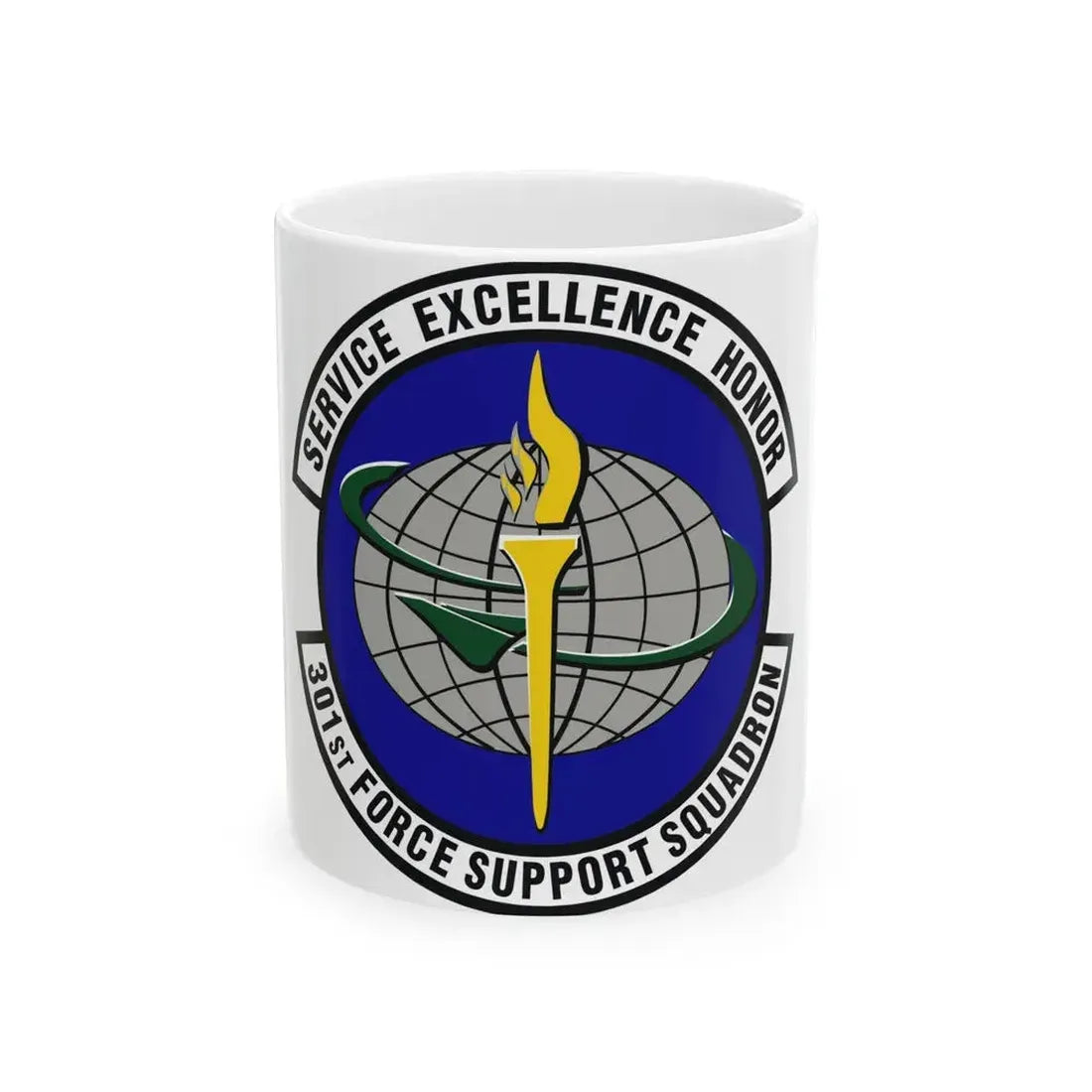 301st Force Support Squadron (U.S. Air Force) White Coffee Mug 11oz - Go Mug Yourself