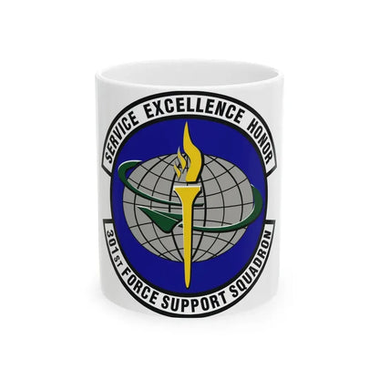 301st Force Support Squadron (U.S. Air Force) White Coffee Mug 11oz - Go Mug Yourself