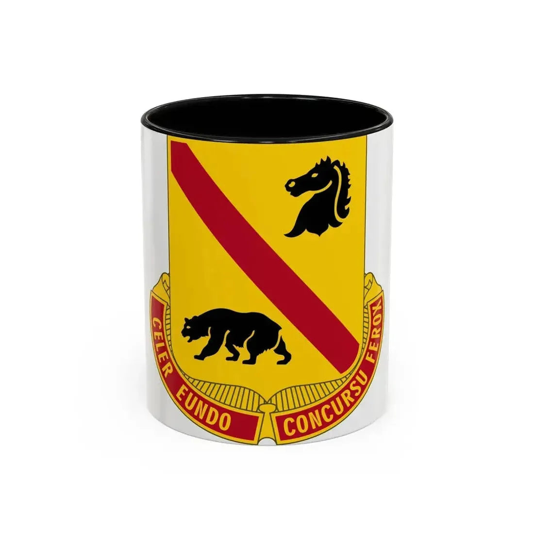 302 Cavalry Regiment (U.S. Army) Accent Coffee Mug 11oz Black - Go Mug Yourself