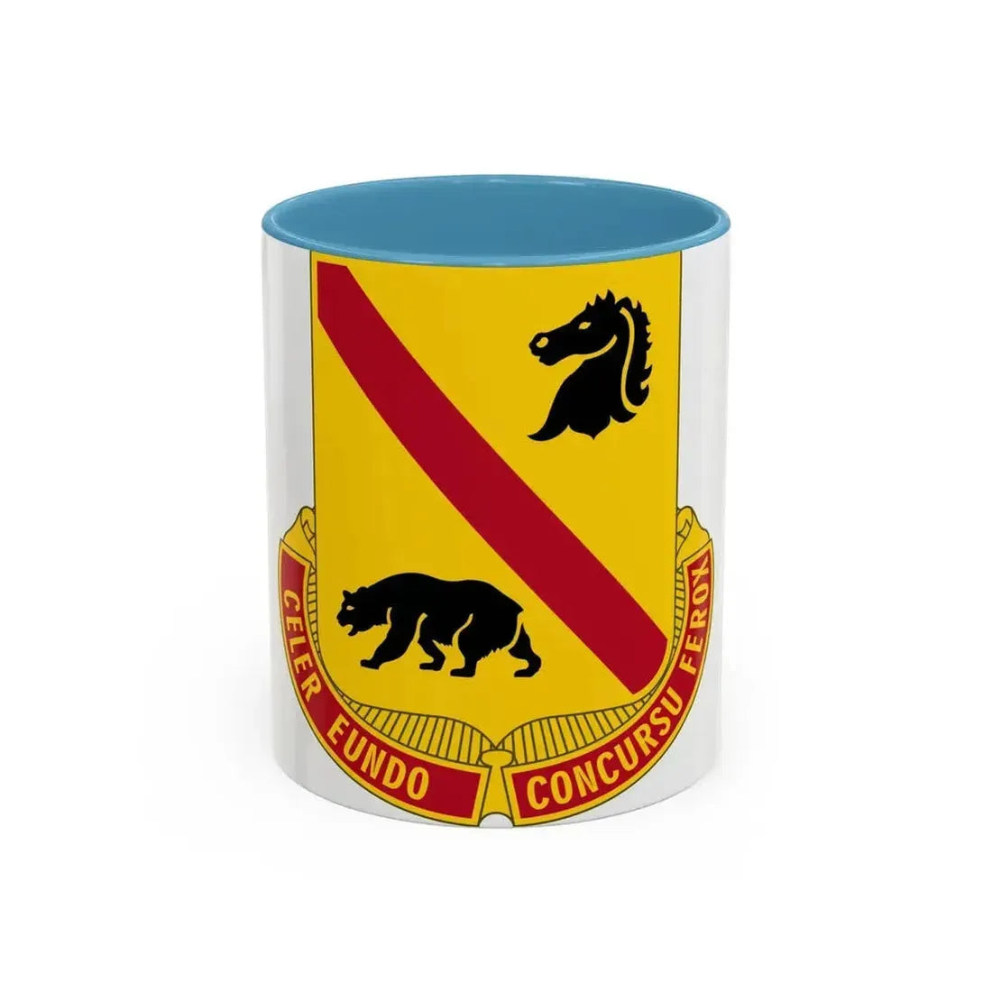 302 Cavalry Regiment (U.S. Army) Accent Coffee Mug 11oz Light Blue - Go Mug Yourself