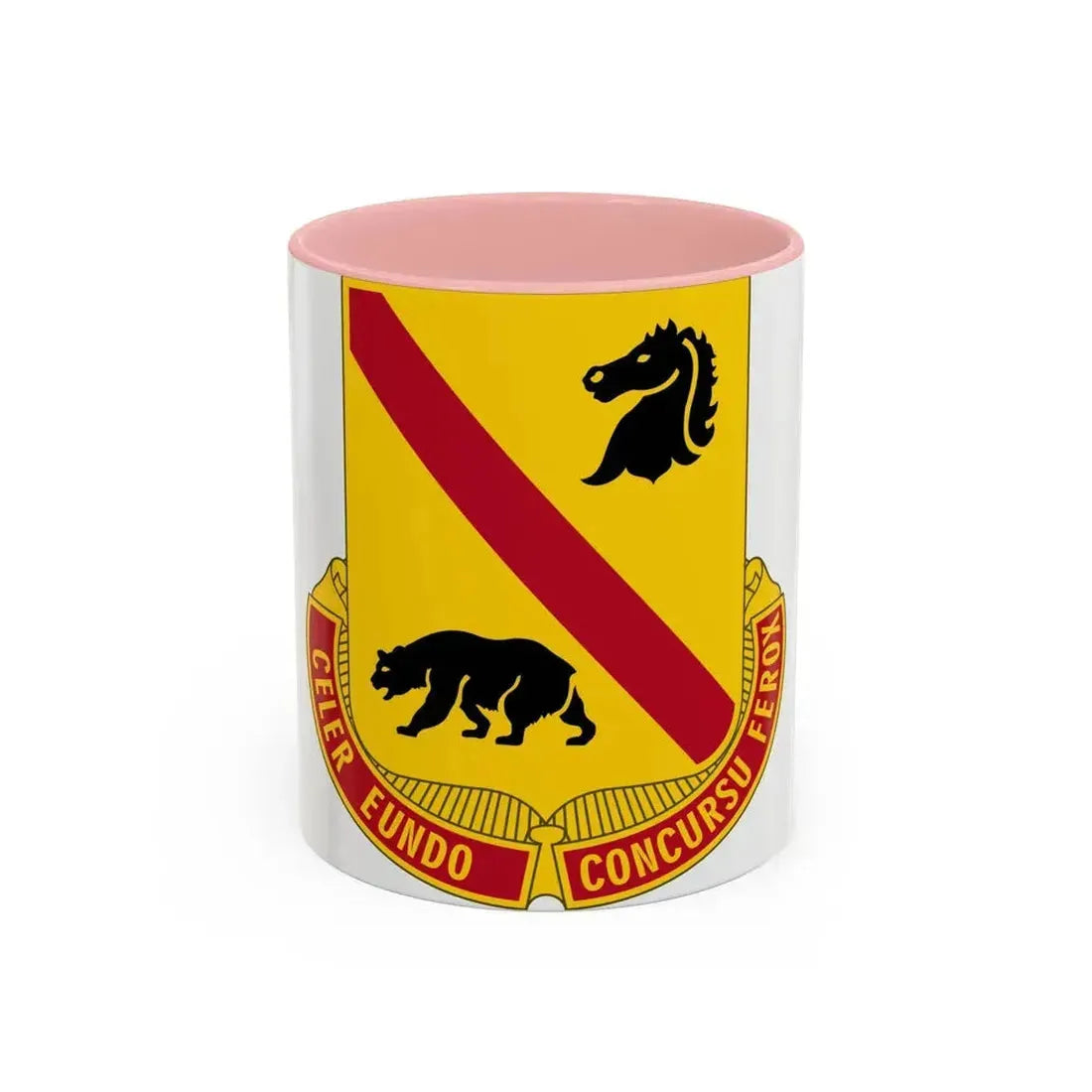 302 Cavalry Regiment (U.S. Army) Accent Coffee Mug 11oz Pink - Go Mug Yourself