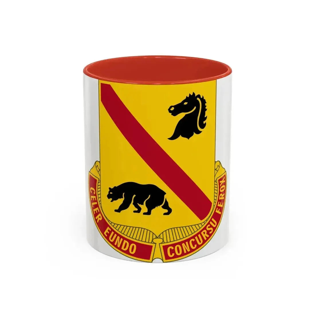 302 Cavalry Regiment (U.S. Army) Accent Coffee Mug 11oz Red - Go Mug Yourself
