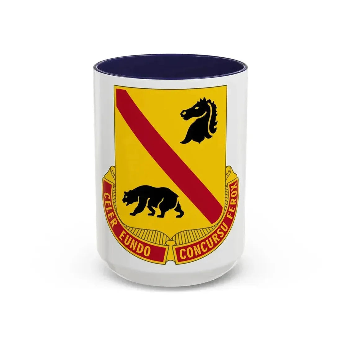 302 Cavalry Regiment (U.S. Army) Accent Coffee Mug 15oz Navy - Go Mug Yourself