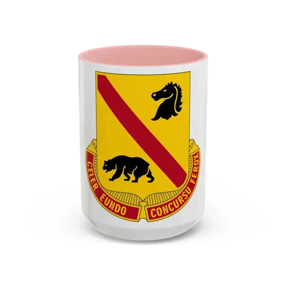 302 Cavalry Regiment (U.S. Army) Accent Coffee Mug 15oz Pink - Go Mug Yourself