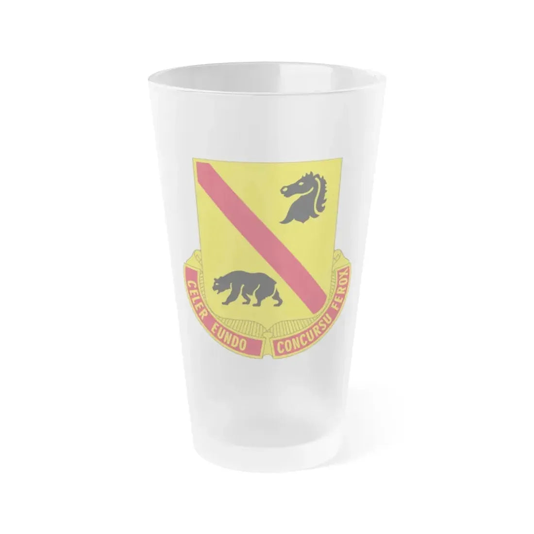 302 Cavalry Regiment (U.S. Army) Frosted Pint Glass 16oz Default Title - Go Mug Yourself