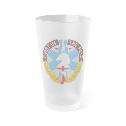 302 Field Hospital (U.S. Army) Frosted Pint Glass 16oz-Go Mug Yourself