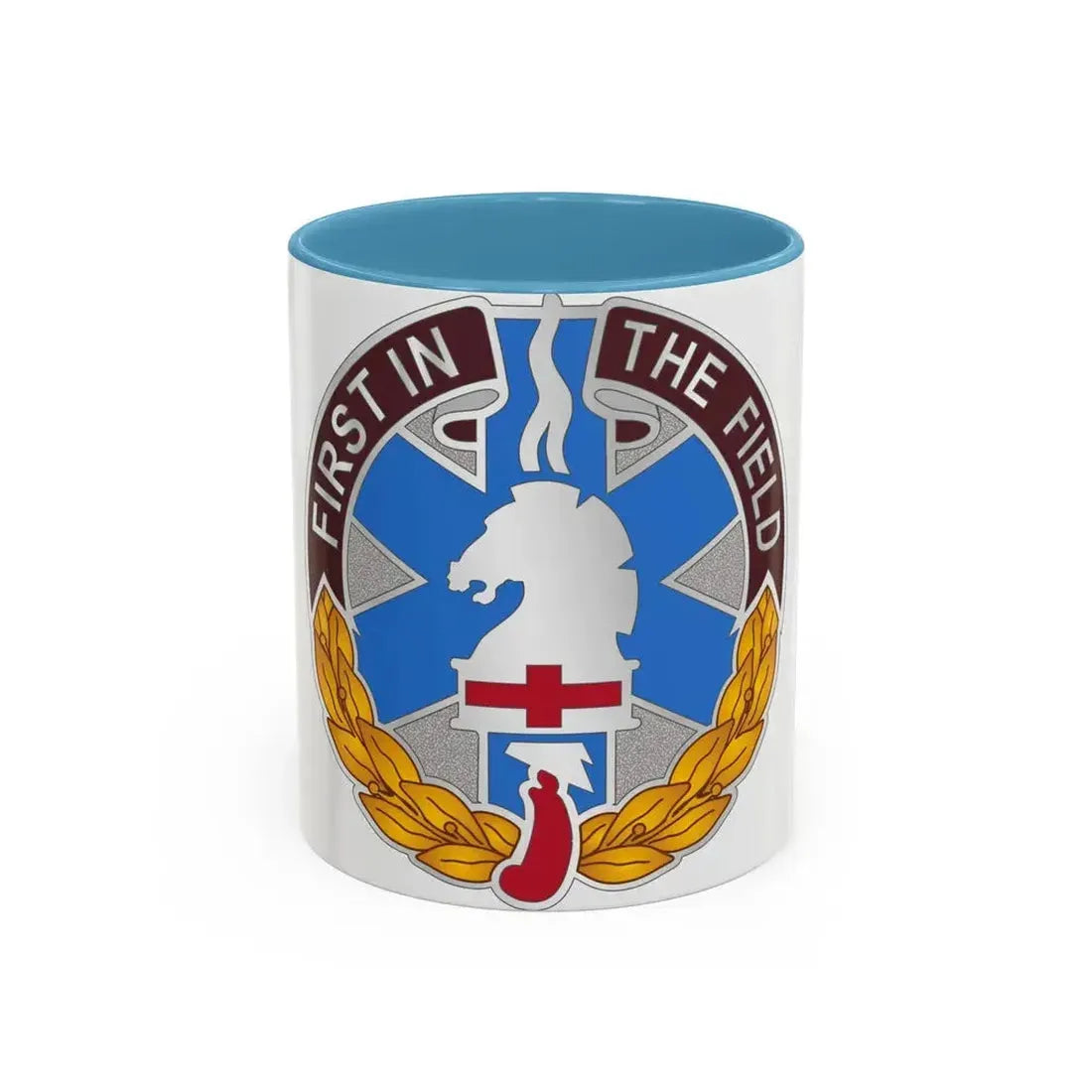 302 Field Hospital (U.S. Army) Accent Coffee Mug 11oz Light Blue - Go Mug Yourself