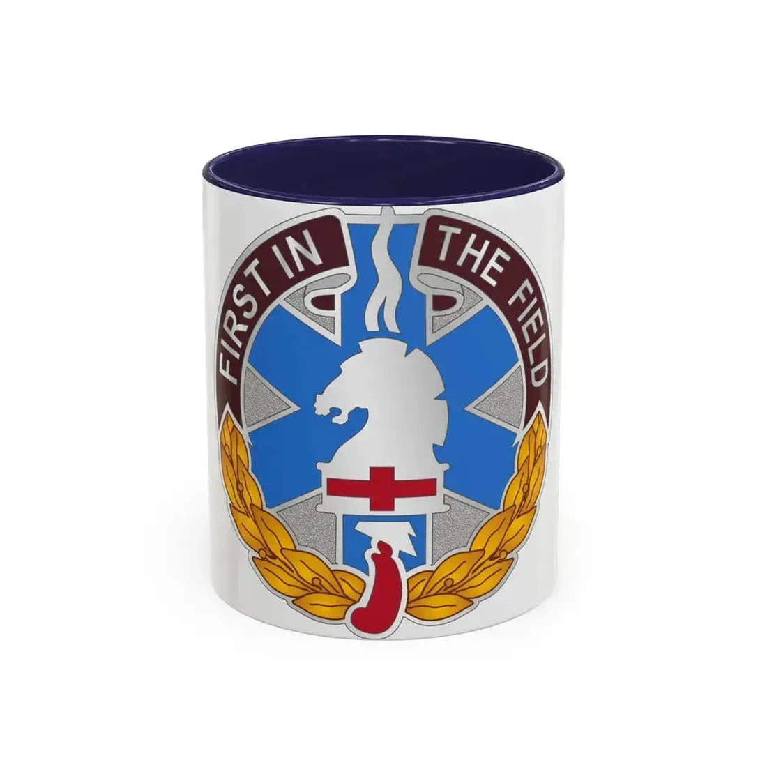 302 Field Hospital (U.S. Army) Accent Coffee Mug 11oz Navy - Go Mug Yourself