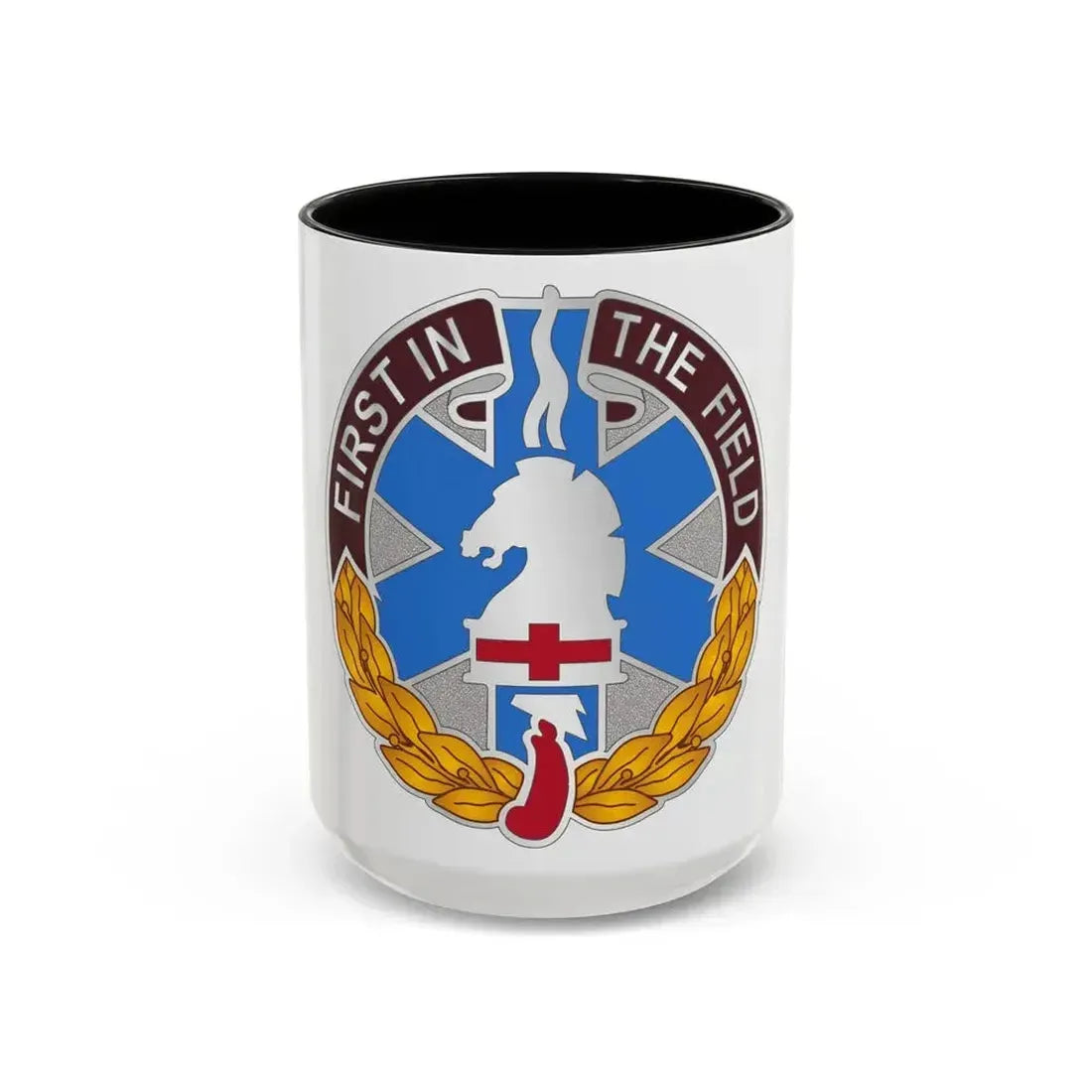 302 Field Hospital (U.S. Army) Accent Coffee Mug 15oz Black - Go Mug Yourself