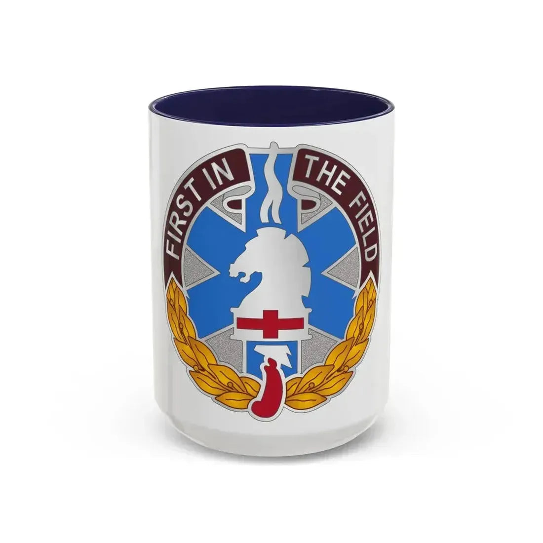 302 Field Hospital (U.S. Army) Accent Coffee Mug 15oz Navy - Go Mug Yourself