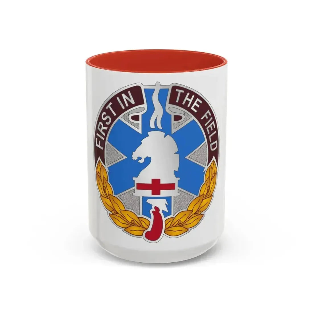 302 Field Hospital (U.S. Army) Accent Coffee Mug 15oz Red - Go Mug Yourself
