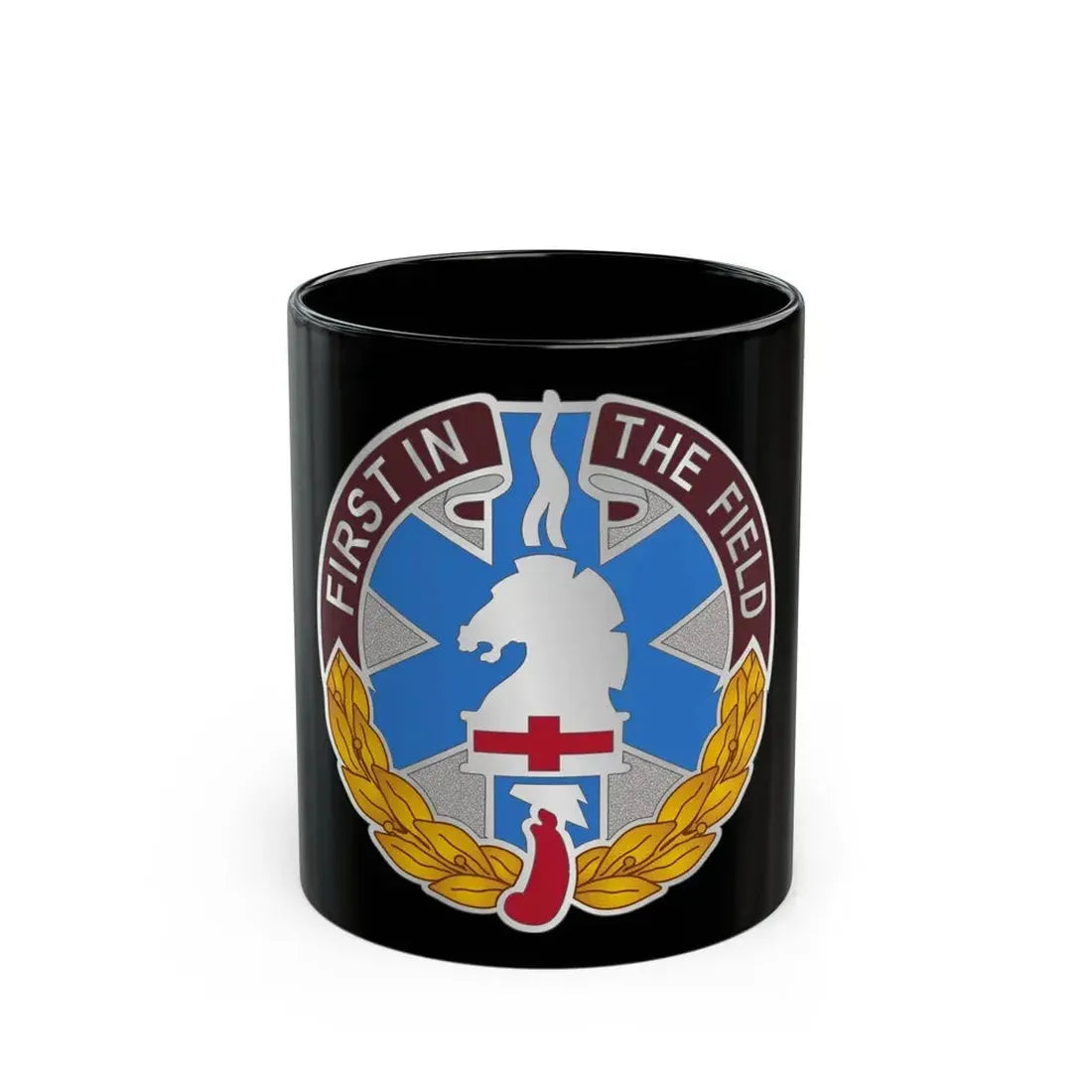 302 Field Hospital (U.S. Army) Black Coffee Mug 11oz - Go Mug Yourself
