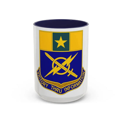 302 Information Operations Battalion (U.S. Army) Accent Coffee Mug 15oz Navy - Go Mug Yourself