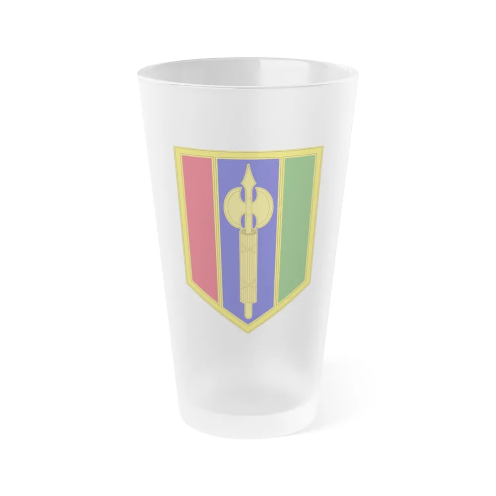 302 Maneuver Enhancement Brigade (U.S. Army) Frosted Pint Glass 16oz-Go Mug Yourself