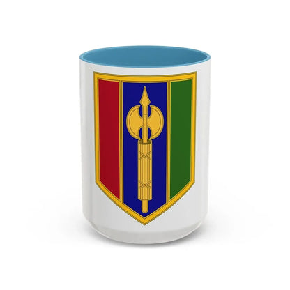 302 Maneuver Enhancement Brigade (U.S. Army) Accent Coffee Mug 15oz Light Blue - Go Mug Yourself